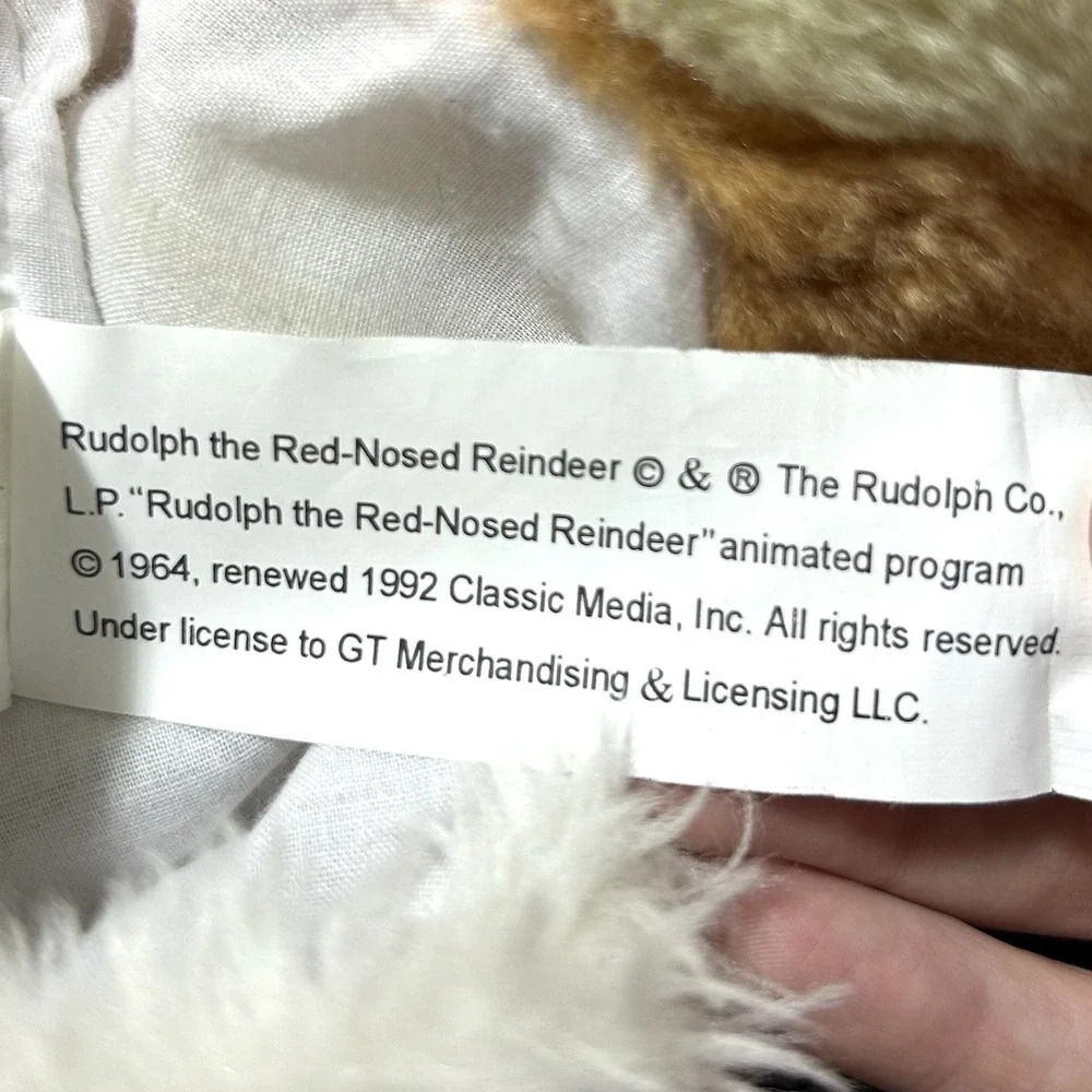 Rudolph Red-Nosed Reindeer Singing Light Up Plush Stocking 1992 Gemmy 23